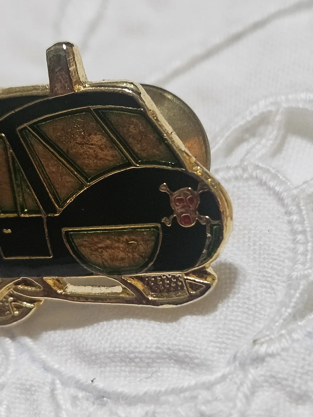 Bell UH-1 Iroquois Helicopter Military-style Enamel Pin Shaped